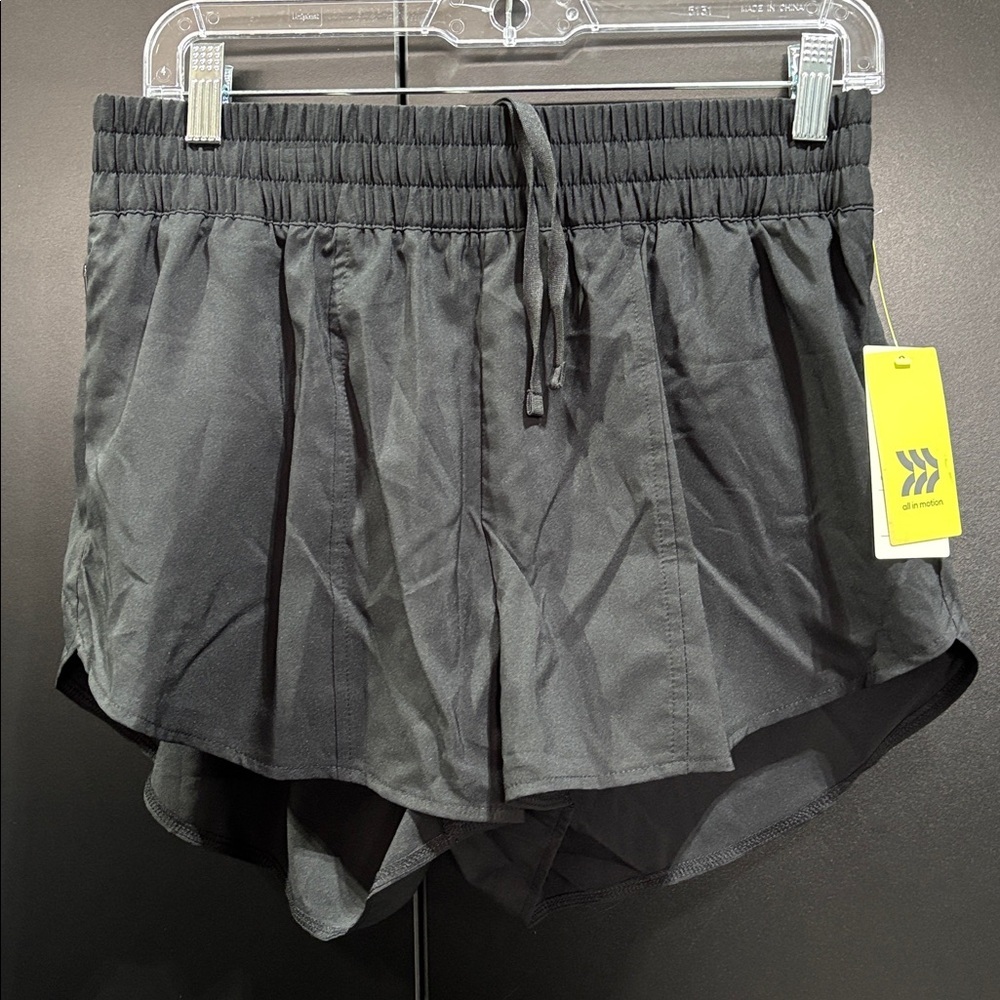 All In Motion Running,inner brief liner,secure zipper pocket, adjustable waist